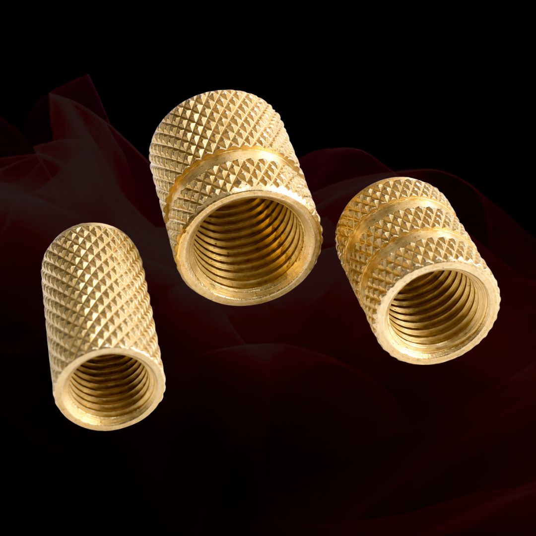 Brass Knurled Threaded Inserts (Diamond Knurl Type)